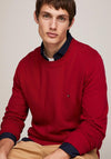 Tommy Hilfiger Textured Knit Crew Neck Sweater, Royal Berry