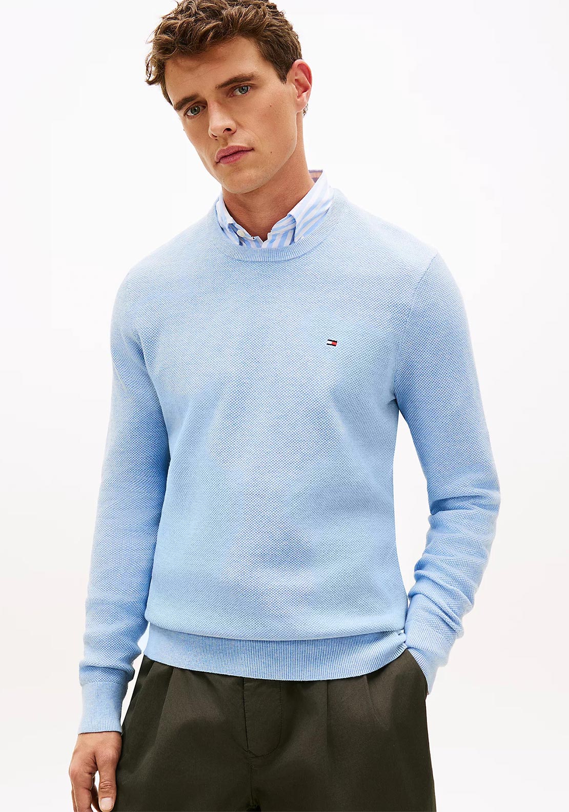 Tommy Hilfiger Textured Knit Sweater, Blue Heather