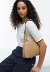 Tommy Hilfiger TH Monogram Quilted Small Tote Bag, Sand Beige