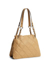 Tommy Hilfiger TH Monogram Quilted Small Tote Bag, Sand Beige