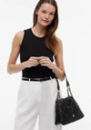 Tommy Hilfiger TH Monogram Quilted Small Tote Bag, Black