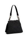 Tommy Hilfiger TH Monogram Quilted Small Tote Bag, Black