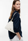 Tommy Hilfiger TH Monogram Quilted Small Tote Bag, Soft Cream
