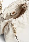 Tommy Hilfiger TH Monogram Quilted Small Tote Bag, Soft Cream