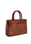 Tommy Hilfiger The American Icon Braided Leather Grab Bag, Brown