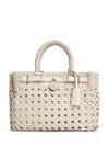 Tommy Hilfiger The American Icon Braided Leather Grab Bag, Soft Cream
