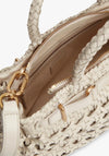 Tommy Hilfiger The American Icon Braided Leather Grab Bag, Soft Cream