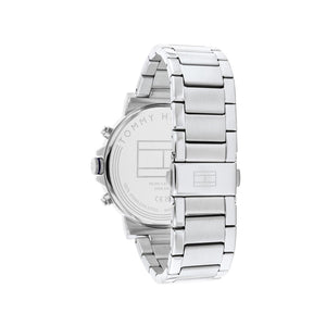 Tommy Hilfiger Men’s Tyson Watch, Silver & Navy