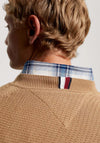 Tommy Hilfiger Waffle Knit Crew Neck Jumper, Desert Khaki