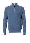 Tommy Hilfiger Waffle Knit Quarter Zip Sweater, Aegean Sea