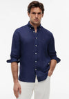 Tommy Hilfiger Washed Pure Linen Shirt, Blue Jean