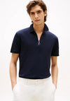 Tommy Hilfiger Interlock Zip Polo Shirt, Navy