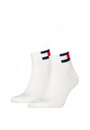 Tommy Jeans 2 Pack Flag Trainer Socks, White