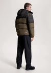 Tommy Jeans Alaska Colourblock Puffer Jacket, Olive Green