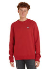Tommy Jeans Badge Crew Neck Sweatshirt, Magma Red