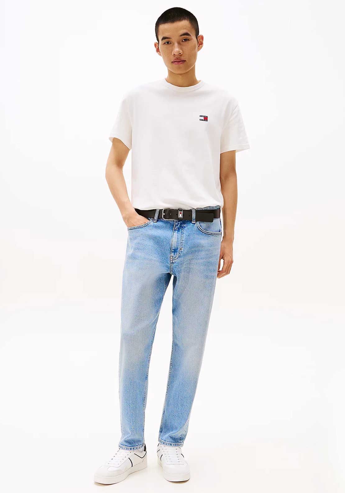 Tommy Jeans Badge Crew Neck T-Shirt, Ecru