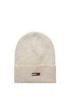 Tommy Jeans Elongated Flag Beanie, Natural