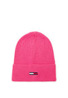 Tommy Jeans Elongated Flag Beanie, Pink