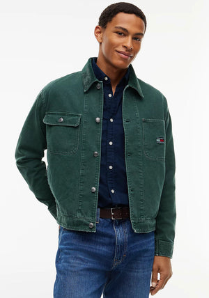Tommy Jeans Cord Collar Utility Jacket, Velvet Green