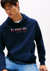 Tommy Jeans Drawstring Terry Hoodie, Dark Night Navy