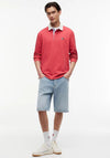 Tommy Jeans Essential Badge Rugby Shirt, Anthem Red