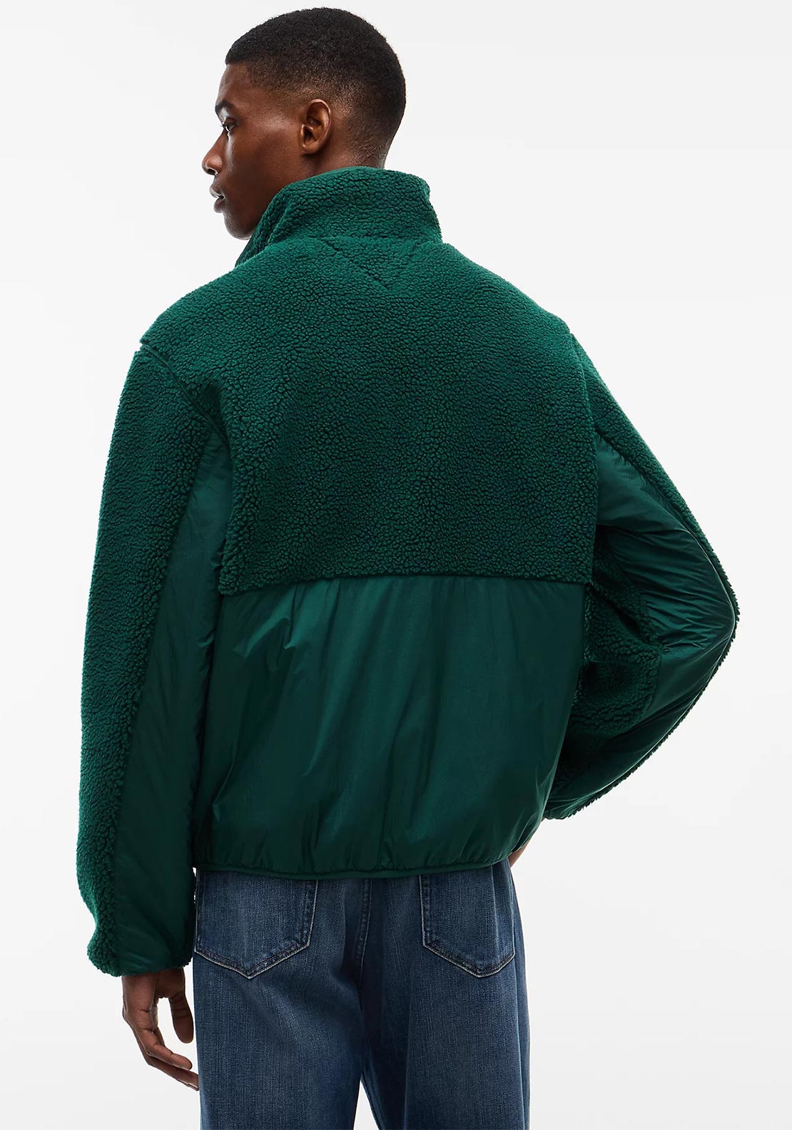 Tommy Jeans Essential Teddy Full Zip Fleece, Velvet Green