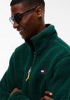 Tommy Jeans Essential Teddy Full Zip Fleece, Velvet Green