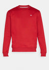 Tommy Jeans Flag Patch Crew Neck Sweatshirt, Magma Red