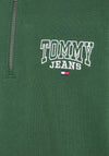 Tommy Jeans Graphic Half Zip Sweatshirt, Collegiate Green
