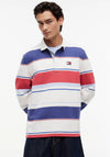 Tommy Jeans Mixed Stripe Rugby Shirt, Ecru Multi