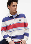 Tommy Jeans Mixed Stripe Rugby Shirt, Ecru Multi