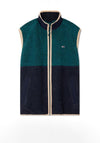 Tommy Jeans Teddy Fleece Gilet, Navy & Teal Multi