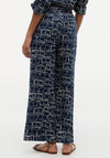 Tommy Hilfiger Geometric Print Wide Leg Trousers, Navy