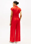 Tommy Hilfiger Relaxed Wide Leg Pure Linen Trousers, Red