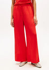 Tommy Hilfiger Relaxed Wide Leg Pure Linen Trousers, Red