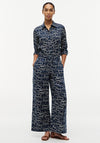 Tommy Hilfiger Geometric Print Wide Leg Trousers, Navy