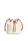 Tommy Hilfiger TH Monoplay Crossbody Drawstring Bucket Bag, Cream
