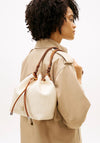 Tommy Hilfiger TH Monoplay Crossbody Drawstring Bucket Bag, Cream