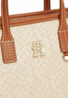 Tommy Hilfiger TH Monoplay Crossbody Tote Bag, Cream