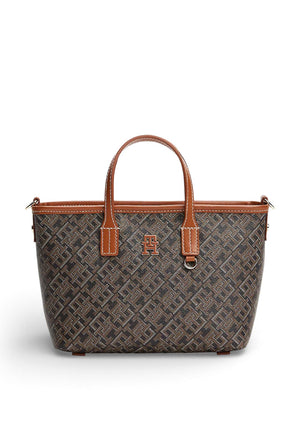 Tommy Hilfiger Monoplay Mini Crossbody Tote Bag, Brown