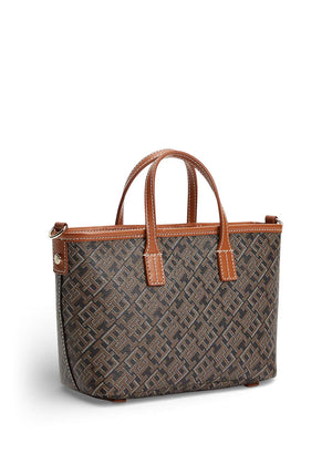 Tommy Hilfiger Monoplay Mini Crossbody Tote Bag, Brown