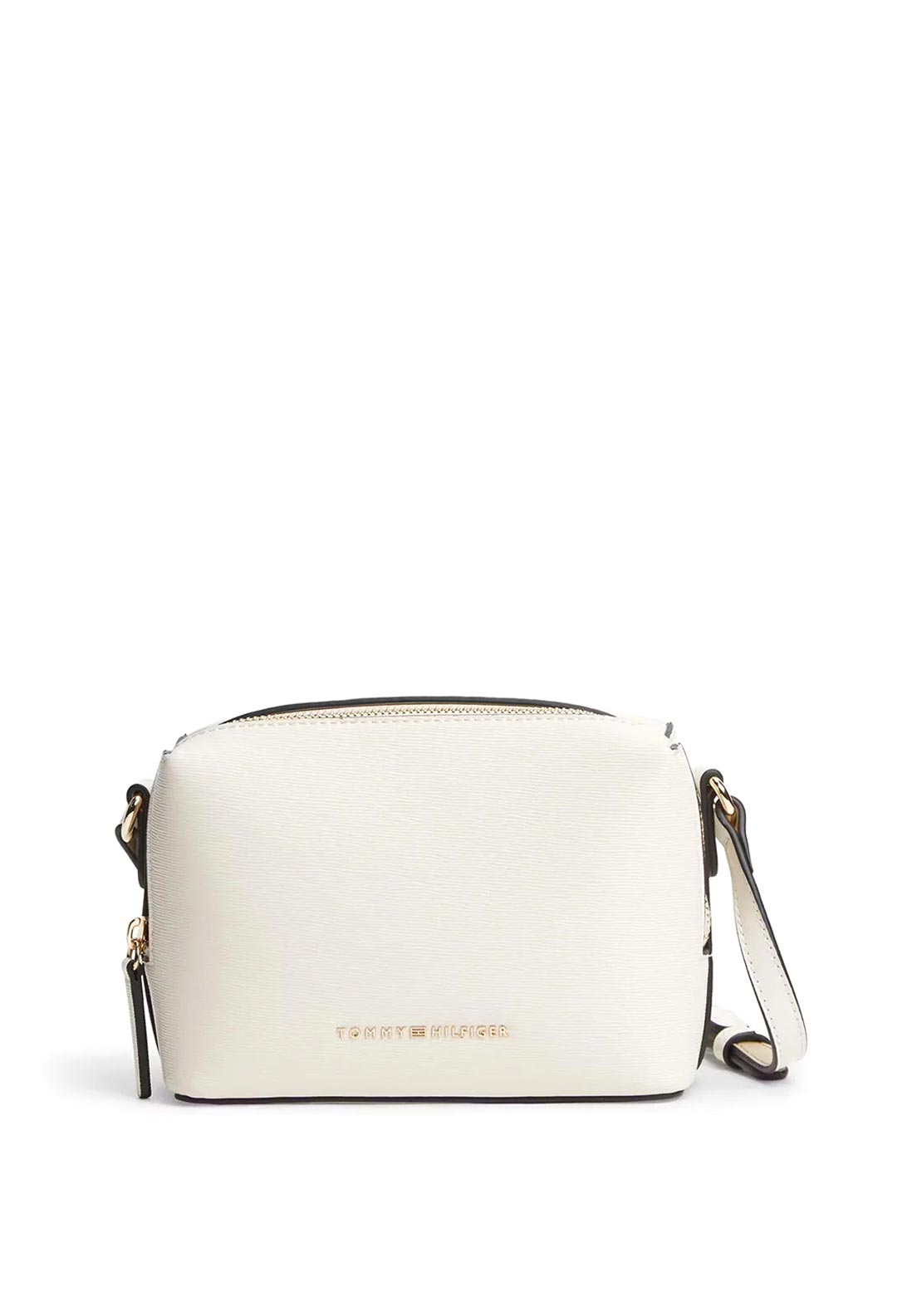 Tommy Hilfiger Faux Pebbled Leather Camera Crossbody Bag, Cream