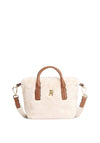 Tommy Hilfiger Faux Fur Mini Tote Bag, Beige