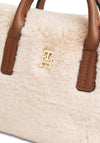Tommy Hilfiger Faux Fur Mini Tote Bag, Beige