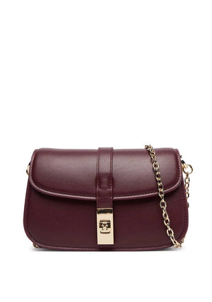 Tommy Hilfiger Heritage Chain Detail Crossbody Bag, Burgundy
