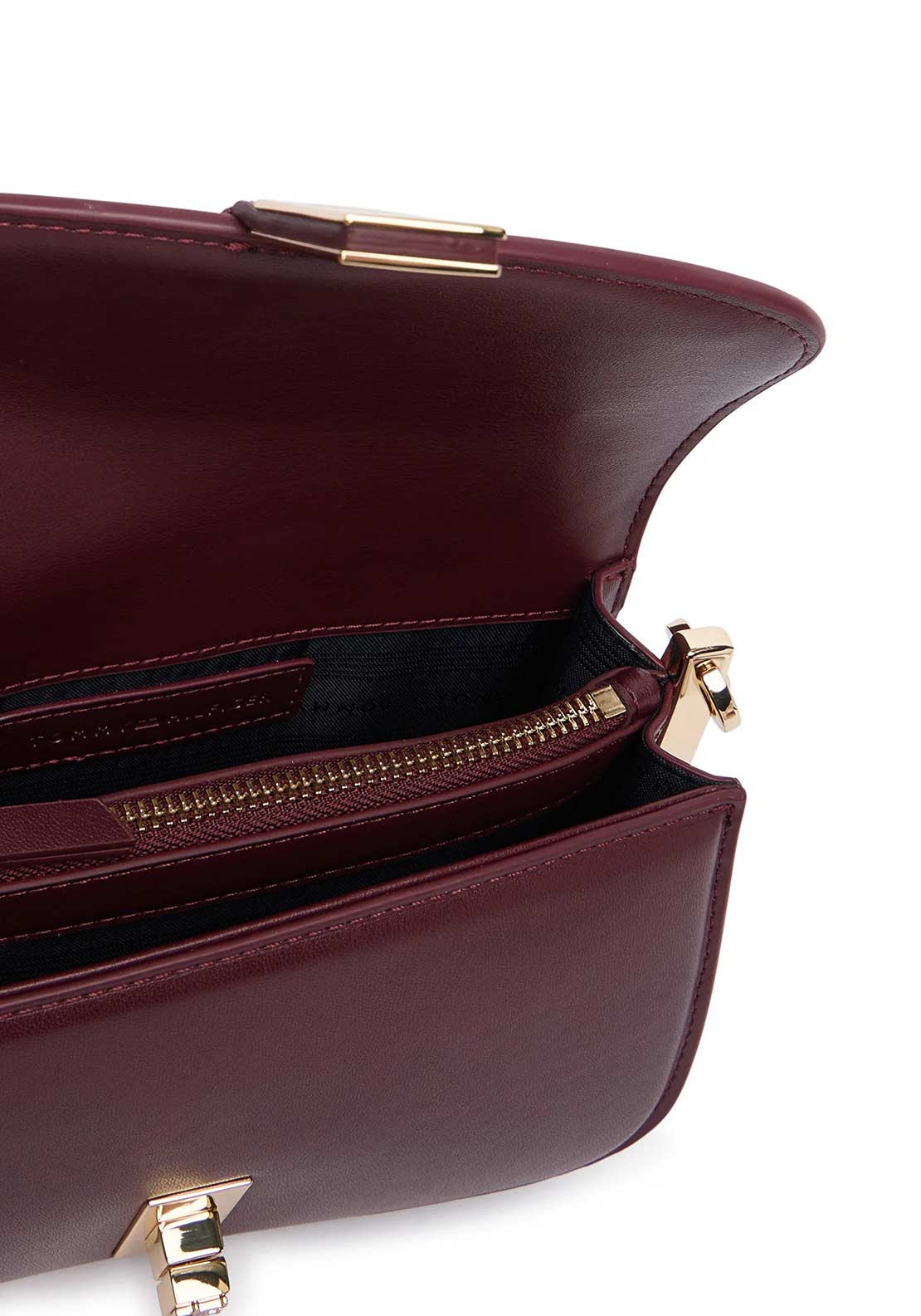 Tommy Hilfiger Heritage Chain Detail Crossbody Bag, Burgundy