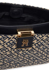 Tommy Hilfiger Jacquard Small Satchel Bag, Navy