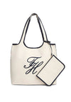 Tommy Hilfiger Large Canvas Tote Bag, Cream