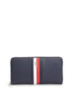 Tommy Hilfiger Large Global Stripe Zip Around Wallet, Navy