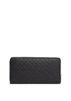 Tommy Hilfiger Large Icon Debossed Zip Around Wallet, Black